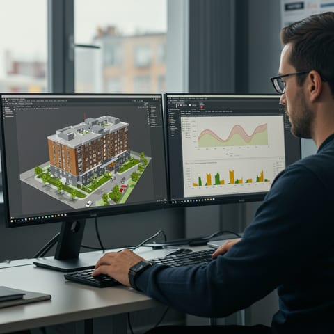 Abstract representation of energy modeling data