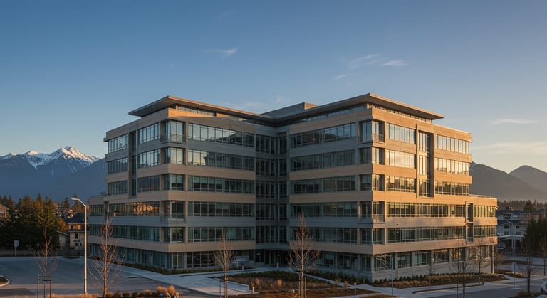 Image of an existing building undergoing energy retrofit analysis